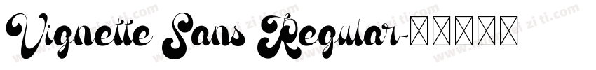 Vignette Sans Regular字体转换